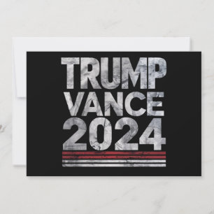 Trump Vance 2024 Retro Vintage Amerikaanse verkiez Kaart