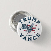 Trump Vance 2024 Ronde Button 3,2 Cm (Voorkant /achterkant)