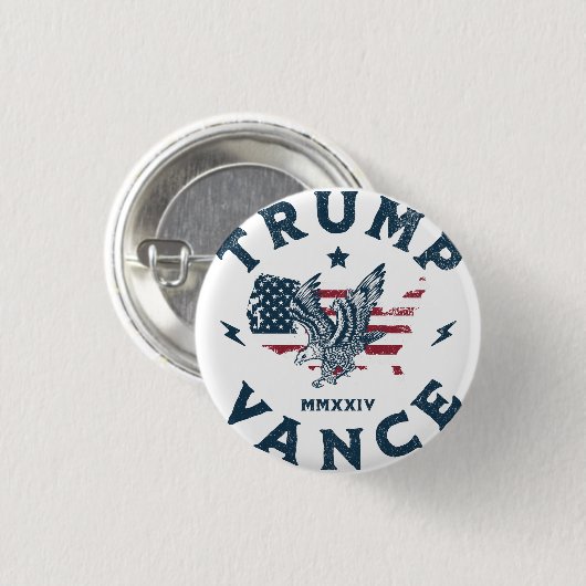 Trump Vance 2024 Ronde Button 3,2 Cm (Voorkant /achterkant)