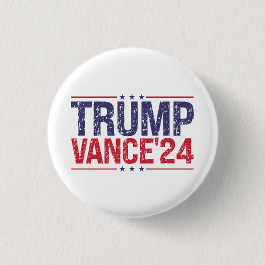 Trump Vance 2024 Ronde Button 3,2 Cm (Voorkant)