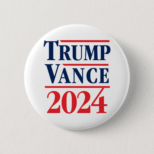 Trump Vance 2024 Ronde Button 5,7 Cm (Voorkant)
