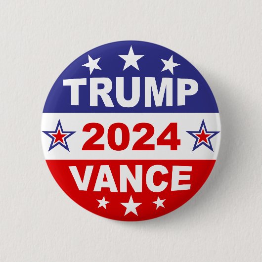 TRUMP VANCE 2024 RONDE BUTTON 5,7 CM (Voorkant)