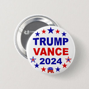 Trump Vance 2024 Ronde Button 5,7 Cm