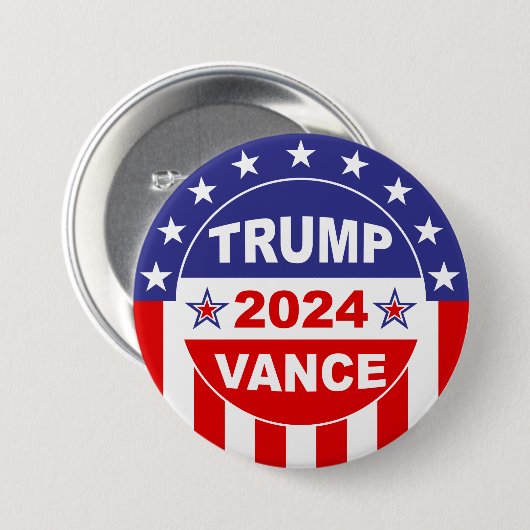 TRUMP VANCE 2024 RONDE BUTTON 7,6 CM (Voorkant /achterkant)