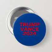 Trump Vance 2024 Ronde Button 7,6 Cm (Voorkant /achterkant)