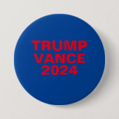 Trump Vance 2024 Ronde Button 7,6 Cm (Voorkant)