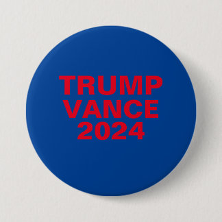 Trump Vance 2024 Ronde Button 7,6 Cm