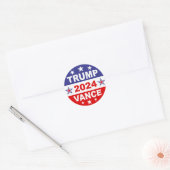 TRUMP VANCE 2024 RONDE STICKER (Envelop)