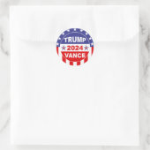 TRUMP VANCE 2024 RONDE STICKER (Tas)