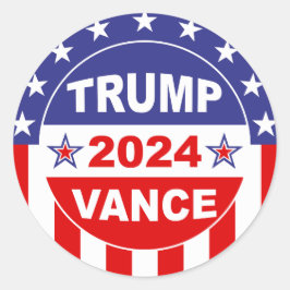 TRUMP VANCE 2024 RONDE STICKER
