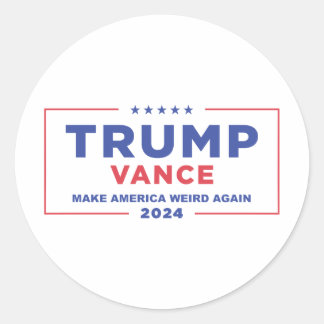 TRUMP VANCE 2024 RONDE STICKER