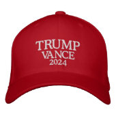 Trump Vance 2024 Rood Geborduurde Pet (Voorkant)