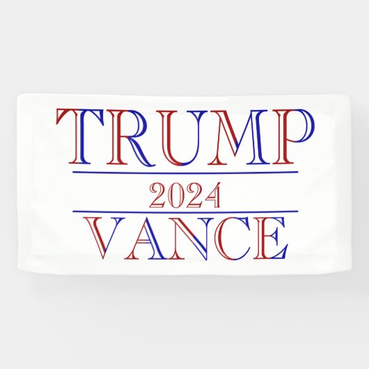 Trump Vance 2024 Spandoek (Horizontaal)