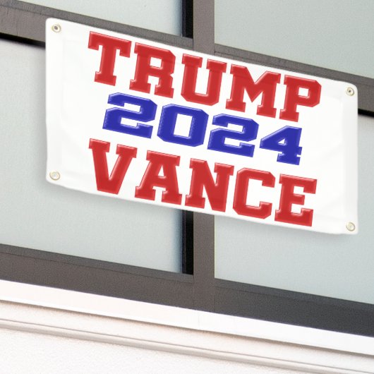 Trump Vance 2024 Spandoek (Buitenkant Gebouw)