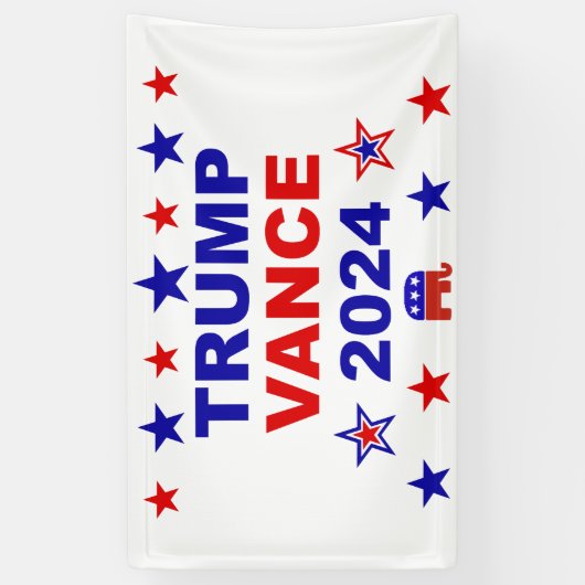 Trump Vance 2024 Spandoek (Verticaal)