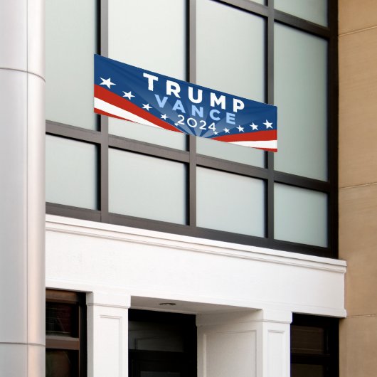 Trump Vance 2024 Spandoek (Buitenkant Gebouw)