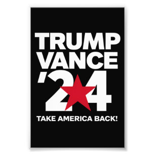 Trump Vance 2024 Stem Trump 2024 Verkiezing Foto Afdruk