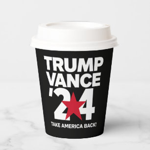 Trump Vance 2024 Stem Trump 2024 Verkiezing Papieren Bekers