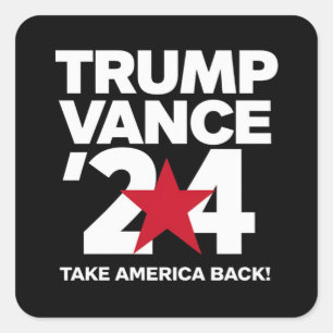 Trump Vance 2024 Stem Trump 2024 Verkiezing Vierkante Sticker