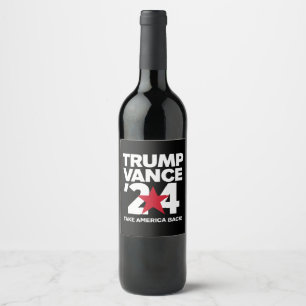 Trump Vance 2024 Stem Trump 2024 Verkiezing Wijn Etiket