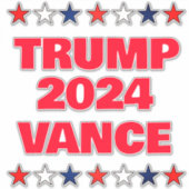 Trump Vance 2024 Sticker (Voorkant)