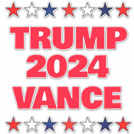 Trump Vance 2024 Sticker (Voorkant)