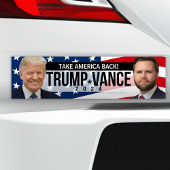 Trump Vance 2024 Take America Back Quote Foto Bumpersticker