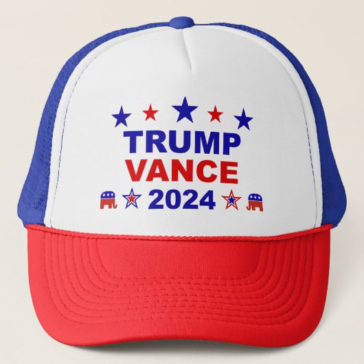Trump Vance 2024 Trucker Pet (Voorkant)