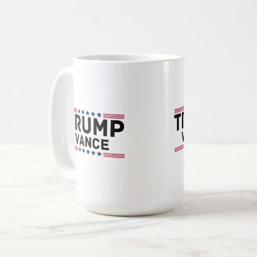 Trump Vance 2024 Trump steunt verkiezingsgeschenk Koffiemok (Voorkant links)