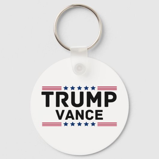 Trump Vance 2024 Trump steunt verkiezingsgeschenk Sleutelhanger (Voorkant)