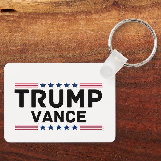 Trump Vance 2024 Trump steunt verkiezingsgeschenk Sleutelhanger (Voorkant)