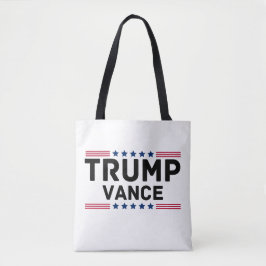Trump Vance 2024 Trump steunt verkiezingsgeschenk Tote Bag