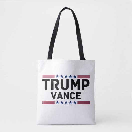 Trump Vance 2024 Trump steunt verkiezingsgeschenk Tote Bag (Voorkant)