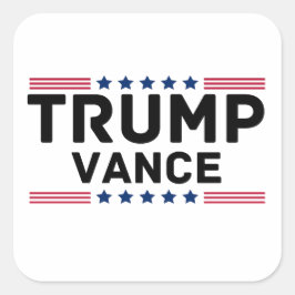 Trump Vance 2024 Trump steunt verkiezingsgeschenk Vierkante Sticker
