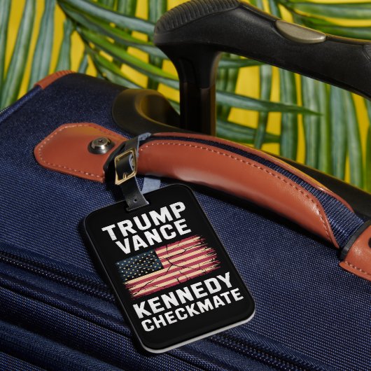 Trump Vance 2024 Trump Vance Kennedy Checkmate Bagagelabel (Voorkant Insitu 1)