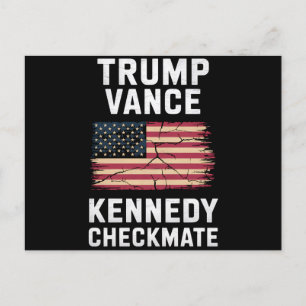 Trump Vance 2024 Trump Vance Kennedy Checkmate Briefkaart
