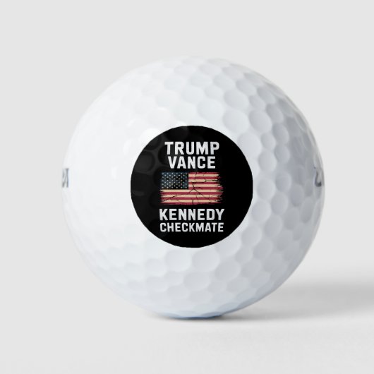 Trump Vance 2024 Trump Vance Kennedy Checkmate Golfballen (Voorkant)