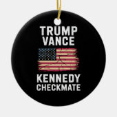 Trump Vance 2024 Trump Vance Kennedy Checkmate Keramisch Ornament (Voorkant)