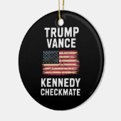 Trump Vance 2024 Trump Vance Kennedy Checkmate Keramisch Ornament (Links)