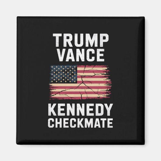 Trump Vance 2024 Trump Vance Kennedy Checkmate Magneet (Voorkant)