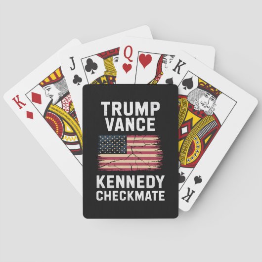 Trump Vance 2024 Trump Vance Kennedy Checkmate Pokerkaarten (Achterkant)