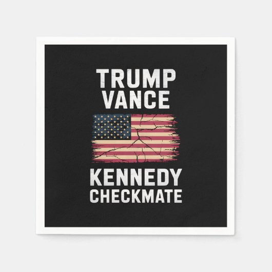Trump Vance 2024 Trump Vance Kennedy Checkmate Servet (Voorkant)