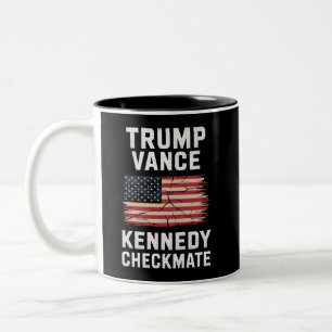 Trump Vance 2024 Trump Vance Kennedy Schaakmat Tweekleurige Koffiemok
