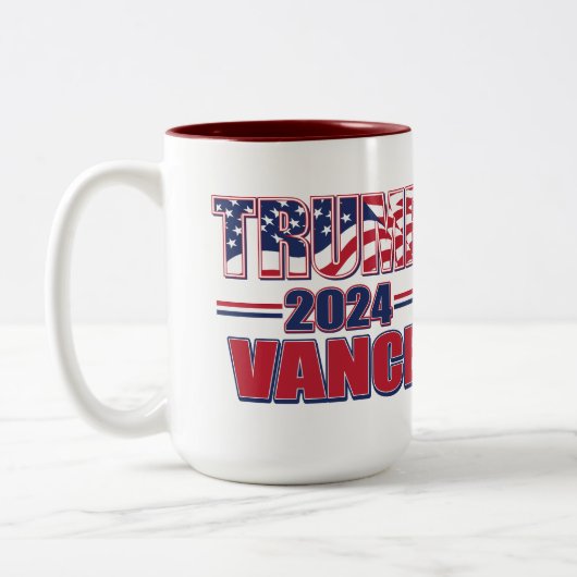 Trump Vance 2024 Tweekleurige Koffiemok (Links)
