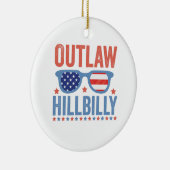 Trump Vance 2024 verbiedt verkiezingen Hillbilly Keramisch Ornament (Rechts)