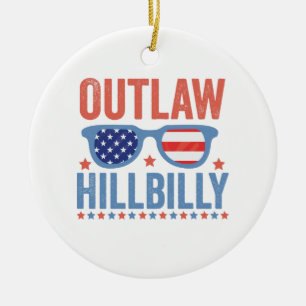 Trump Vance 2024 verbiedt verkiezingen Hillbilly Keramisch Ornament