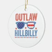 Trump Vance 2024 verbiedt verkiezingen Hillbilly Keramisch Ornament (Links)