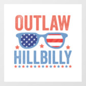 Trump Vance 2024 Verboden Hillbilly-verkiezing   Raamsticker (Vel)