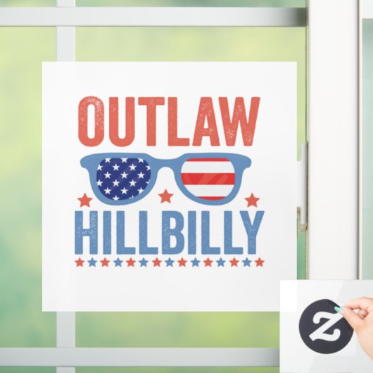 Trump Vance 2024 Verboden Hillbilly-verkiezing   Raamsticker (Huis)