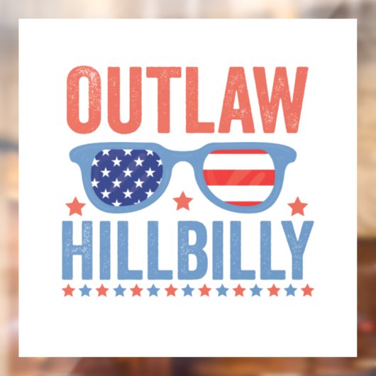 Trump Vance 2024 Verboden Hillbilly-verkiezing   Raamsticker (Vel 2)